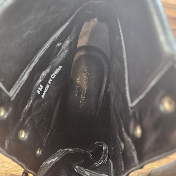 Kate Spade Black Quilted Lace-Up Heeled Boots - Picture 10 of 10